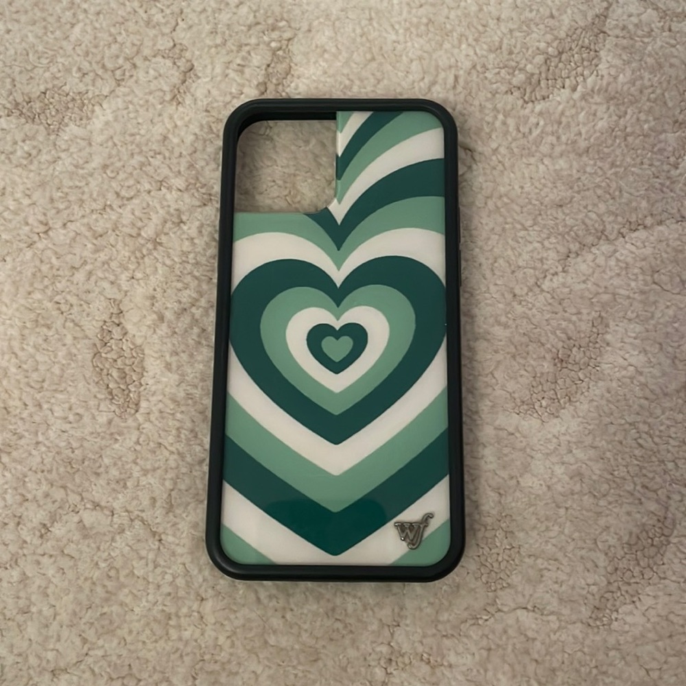 Wildflower iPhone 12 Green Heart Case